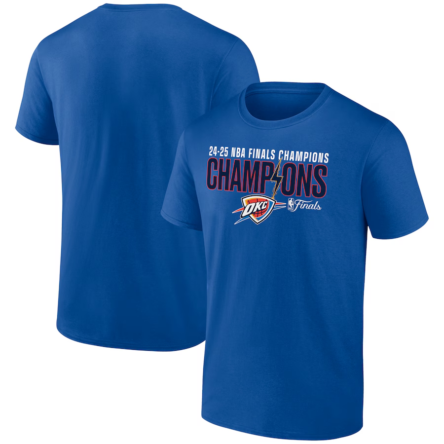 Men 2025 NBA Oklahoma City Thunder blue T shirt style 4->oklahoma city thunder->NBA Jersey